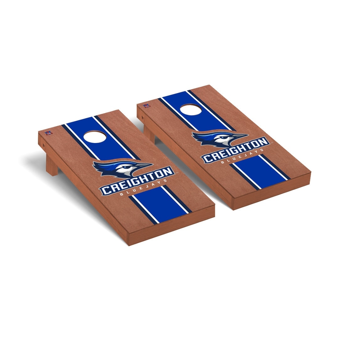 Creighton Bluejays Rosewood Cornhole Board Set