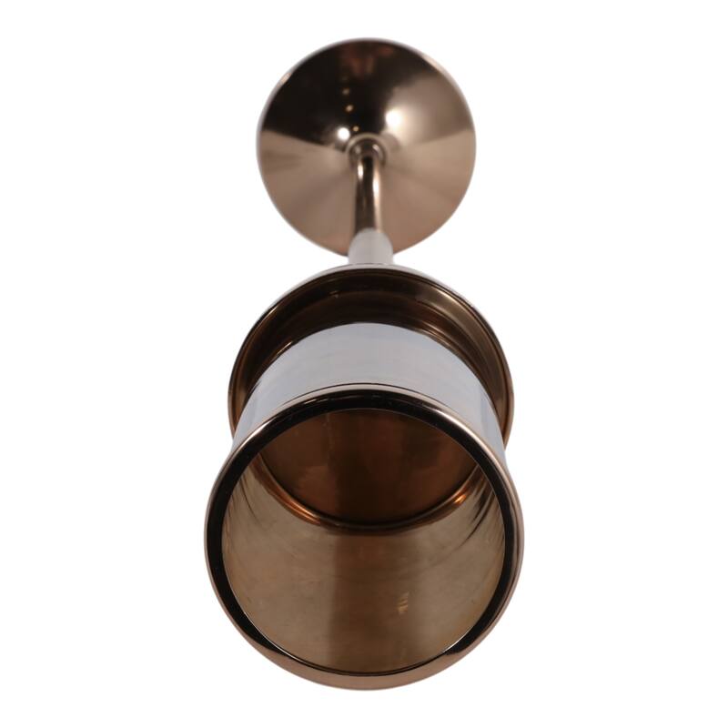 Metal Marble Floor Candle Holder Elegant Sculptural Hurricane