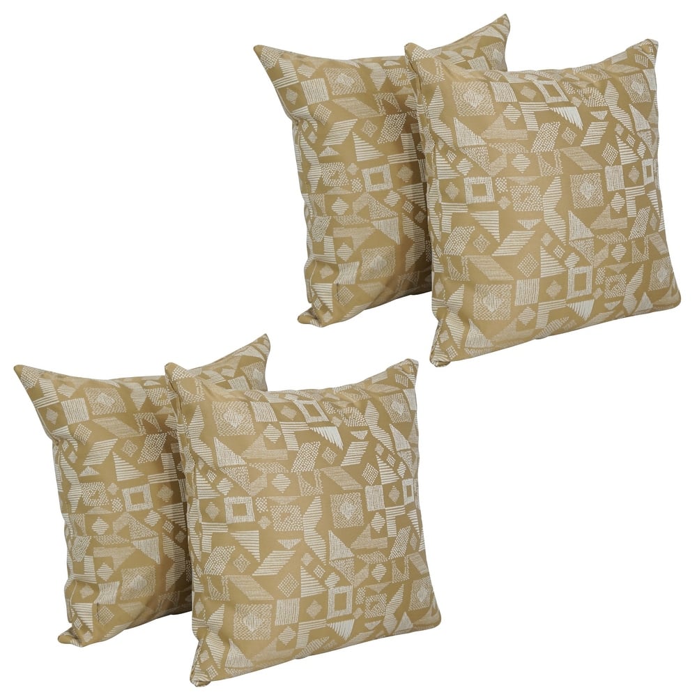 Blazing Needles 17-inch Square Throw Pillows (Set of 4)