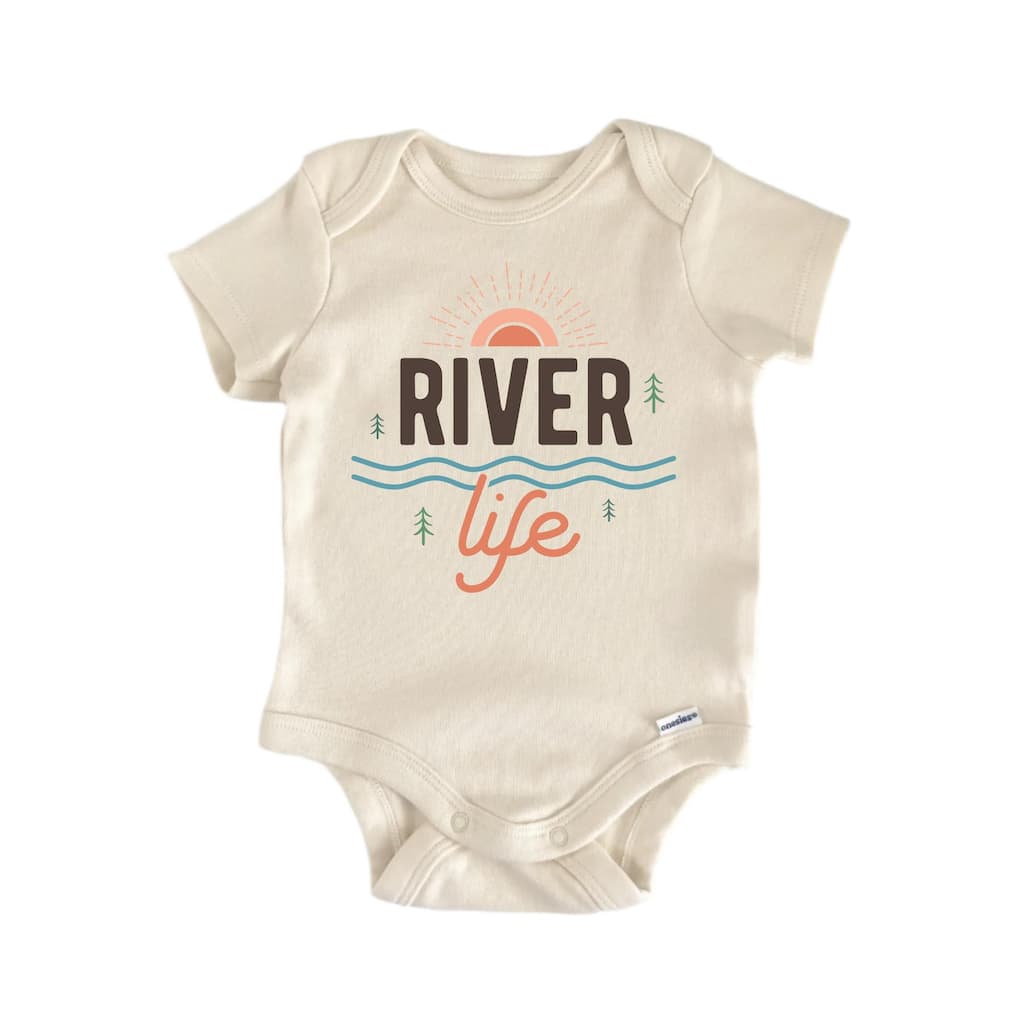 River Boat Lake Life - Baby Boy Girl Clothes Infant Bodysuit Funny Cute Newborn