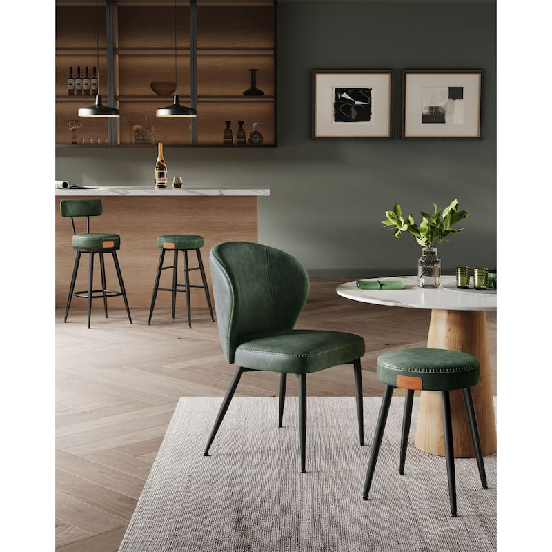 360 Swivel Bar Stools with Backrest and Steel Legs Footrest Perfect for Dining Room Set of 2