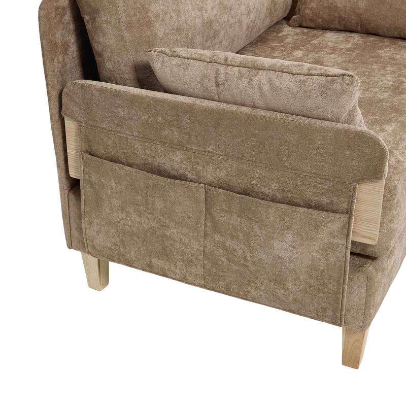 Convertible sofa bed, 3-in-1 convertible with 3 pillows
