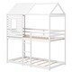 preview thumbnail 9 of 7, Gymax Twin over Twin House Bunk Bed Low-to-ground Bed Frame w/ Roof