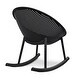 preview thumbnail 26 of 45, Set of 2 Mid-Century Modern Rocking Lounge Chairs - Egg-Shaped Breathable Plastic Seat with Durable Plastic Base, Accent Seating