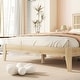 preview thumbnail 7 of 5, Queen Size Rubber Wooden Platfrom Bed with Rattan Headboard