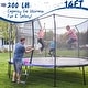 preview thumbnail 10 of 8, 123 JUMP 10 FT Round Trampoline with Safety Enclosure Net, Outdoor Trampoline with Ladder, ASTM Approved Trampoline for Kids