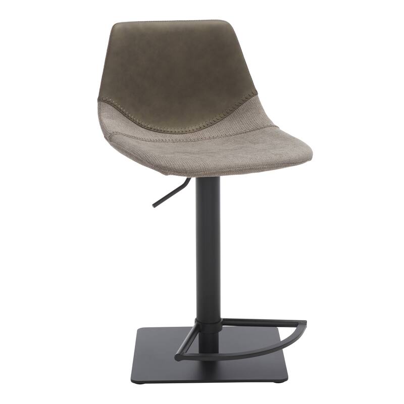 SAFAVIEH Peroline Gas Lift Adjustable Bar Stool - 19 In. W x 18 In. D x 32-42 In. H - 19Wx18Dx42H