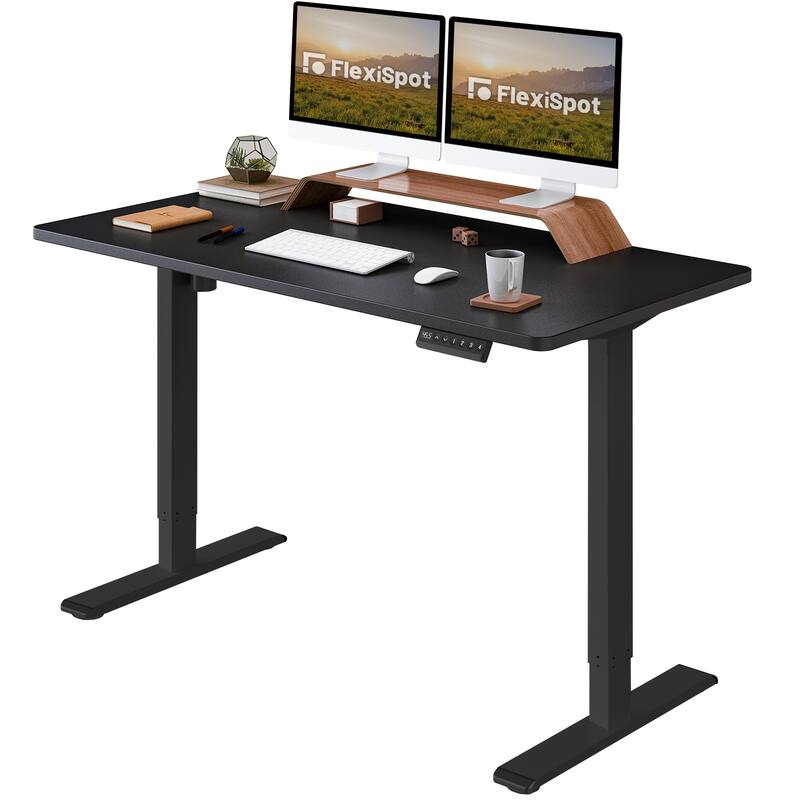FLEXISPOT 55 x 28 Home Office Standing Desk Electric Height Adjustable Desk with LED Memory Control