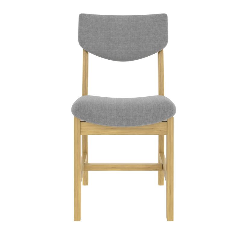 4-Piece Rustic Farmhouse Dining Chair - Solid Wood Frame with Fabric Cushion, Upholstered Accent Chair for Kitchen