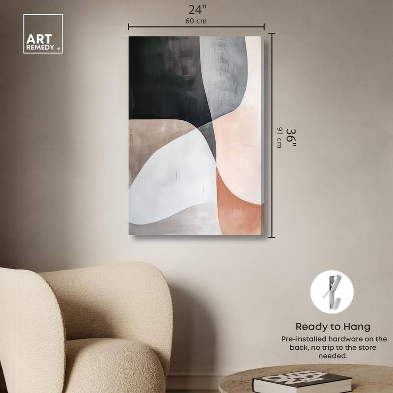Curved Contour Canvas by Art Remedy, Gallery Wrapped
