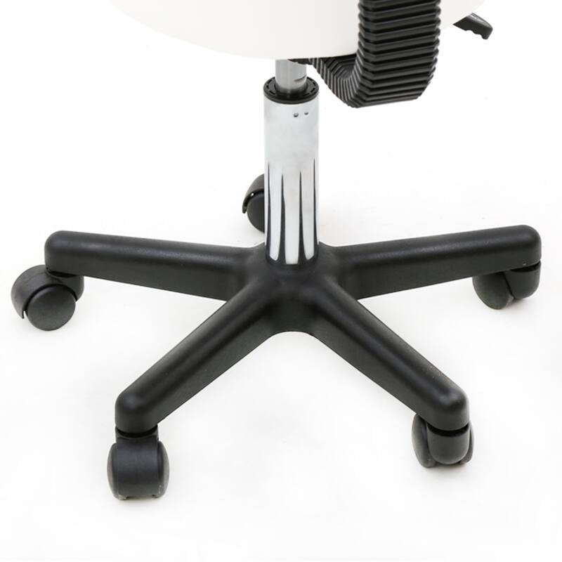 34"Round Shape Plastic Adjustable Salon Stool with Back