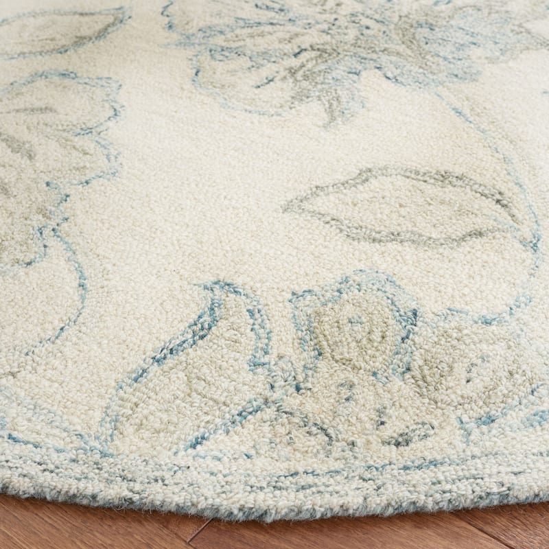 SAFAVIEH Handmade Micro-Loop Airina Floral Wool Rug