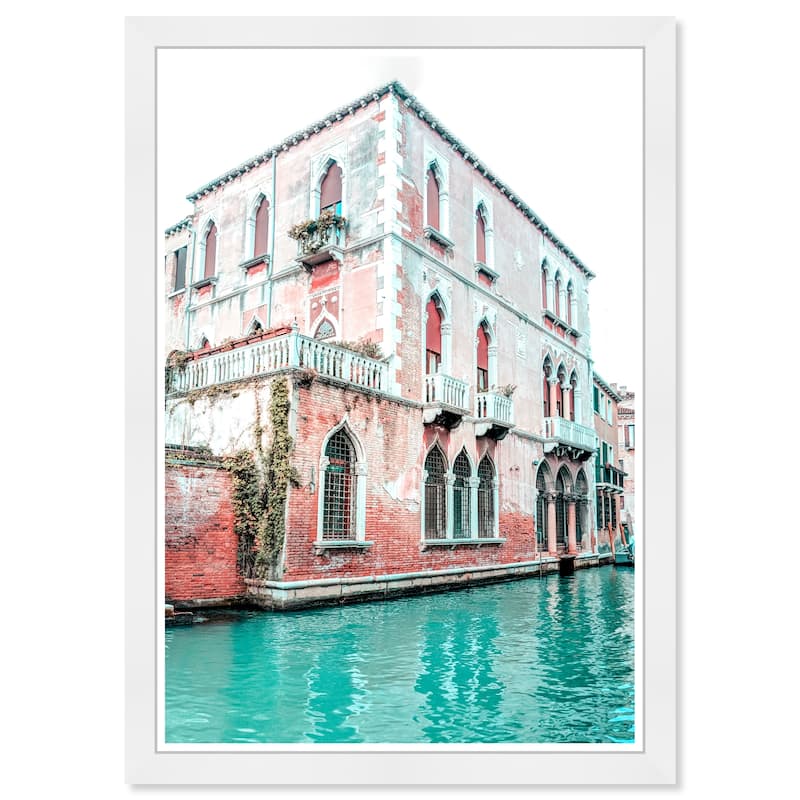 Wynwood Studio Prints Architecture and Buildings Venezia I Blue and Turquoise Modern & Contemporary Wall Art Canvas Print