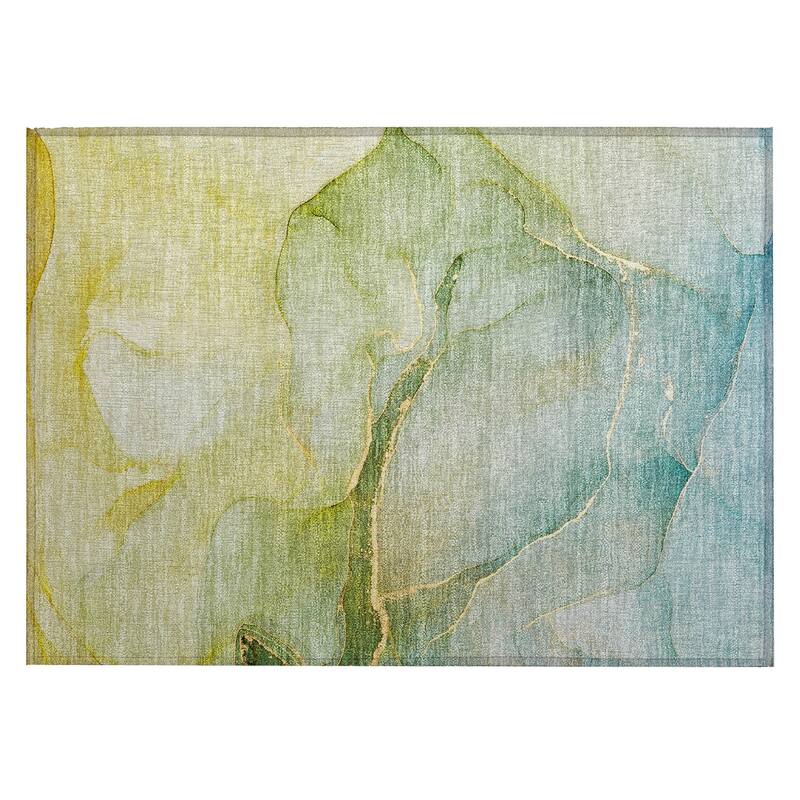 Allus Contemporary Abstract Weather Resistant Timeless Fusion Outdoor Rug