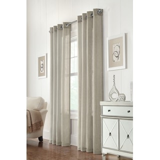 Limbourg Semi Sheer Linen Blend Curtain Panel by Habitat