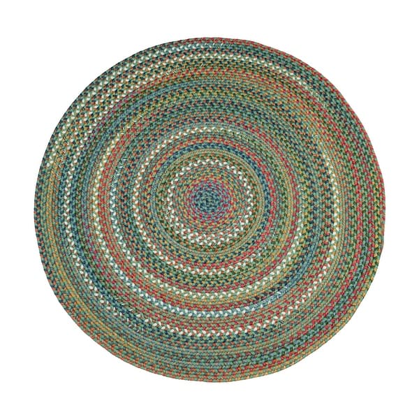 slide 2 of 4, Rhody Rug Charisma Indoor/ Outdoor Braided Area Rug 4 ft x 4 ft - Peridot