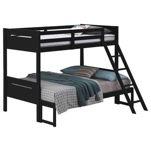 slide 2 of 7, Classic Twin over Full Bunk Bed Black