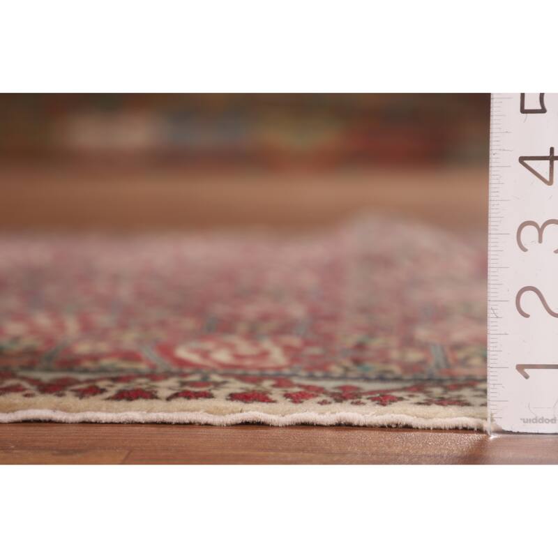 Red Anatolian Turkish Vintage Runner Rug Handmade Wool Carpet - 3'2" X 9'5"