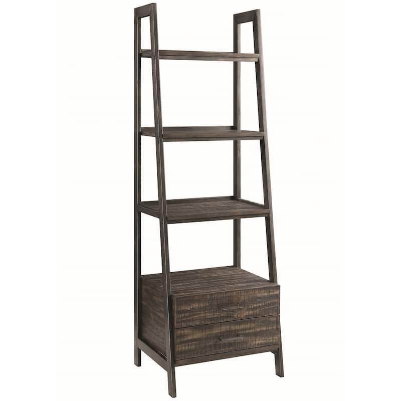 Rustic Industrial Design Display Bookcase with Storage Drawers