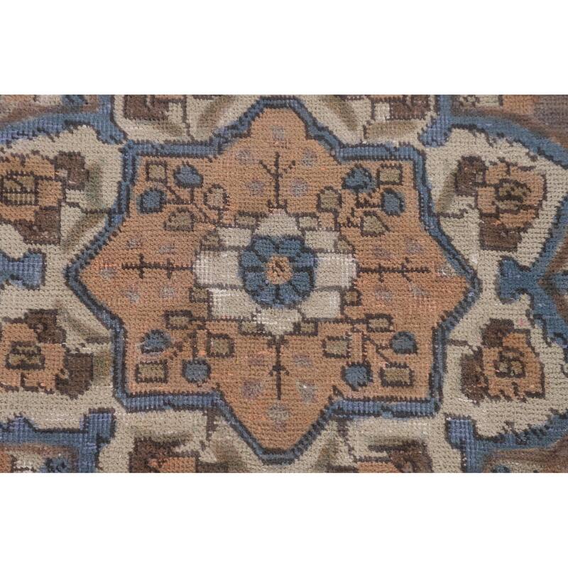 Traditional Tabriz Persian Vintage Rug Hand-Knotted Wool Carpet - 6'10"x 9'10"
