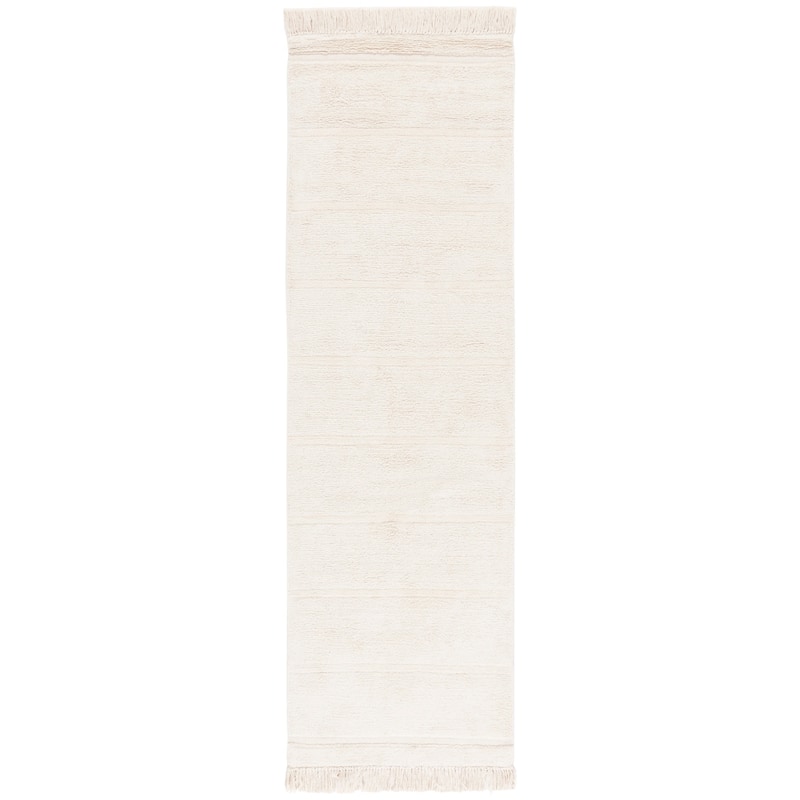 SAFAVIEH Hand-Woven Easy Care Katey Modern & Contemporary Cotton - 2' 3" x 8' - Ivory - Runner