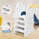 preview thumbnail 22 of 23, Toddler Slide and Swing Set 7 in 1 with Basketball Hoop