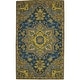 preview thumbnail 2 of 30, Everly Roe Boho Chic Hand-Tufted New Zealand Wool Area Rug 2' x 3' - Blue/Yellow