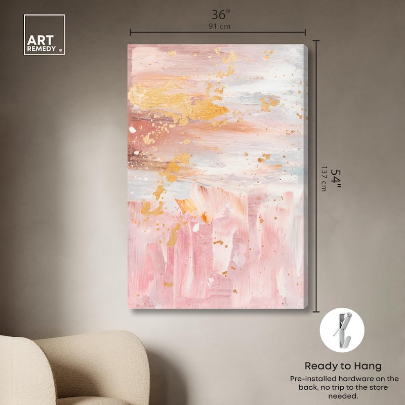 Rose Quartz Canvas by Art Remedy, Gallery Wrapped