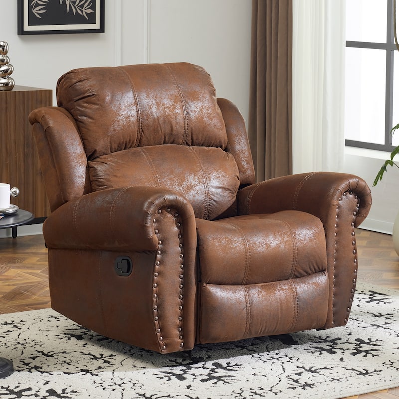 Charlie Bonded Leather Glider Recliner by Christopher Knight Home