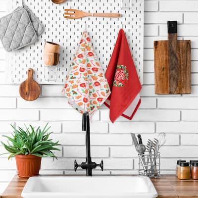 Merry Christmas Kitchen Tea Towels - 26" - Set of 2