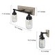 preview thumbnail 2 of 1, Carbon Loft Vawdrey 2-light Black Wall Sconces Distressed Faux Wood Bathroom Vanity Lights - N/A