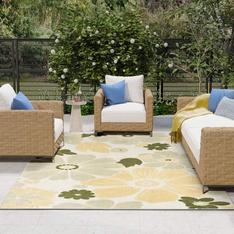 Nourison Aloha Indoor/Outdoor Floral Area Rug