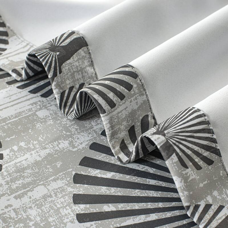 DriftAway Luca Blackout Curtains Natural Botanical Leaves Printed Drapes 2 Panels