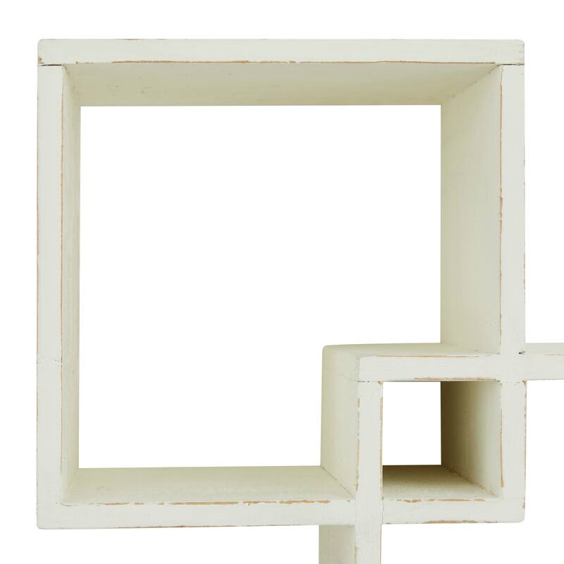 White Fir Contemporary Wall Shelf - 12 x 22 x 34