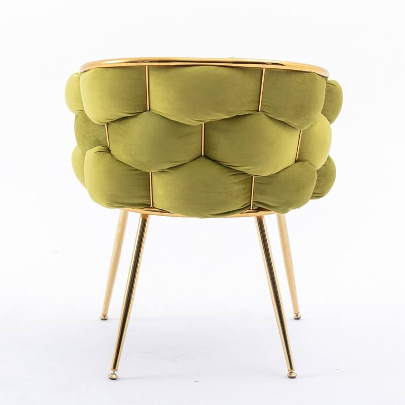 Set of 2 Velvet Accent Chairs - Modern Stool for Bedroom Dresser, Vanity, and Seating