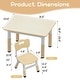 preview thumbnail 11 of 16, Kids Table and Chair Set, Height Adjustable Toddler Table and 4 Chairs Set for Ages 2-10, Graffiti Desktop