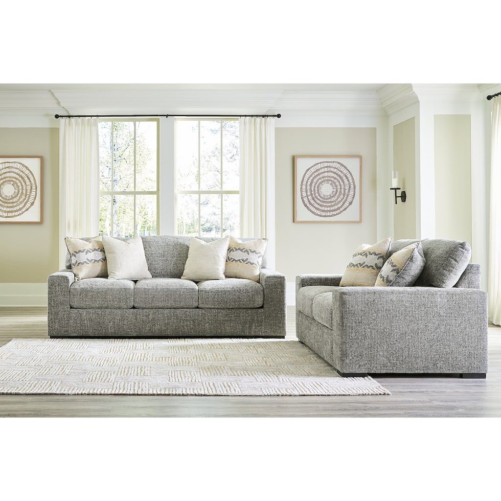 Signature Design by Ashley Dunmor Gray 2-Piece Upholstery Package - 96" W x 45" D x 42" H