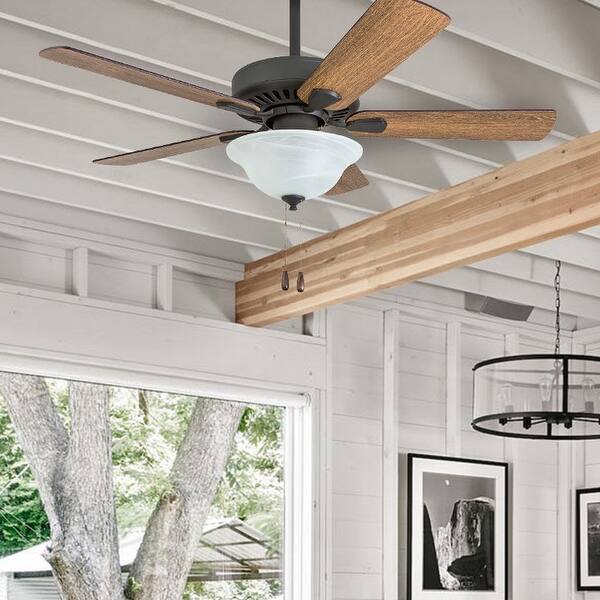 slide 2 of 8, Copper Grove Pershotravensk 42-inch Aged Bronze LED Ceiling Fan with Barnwood Blades and 3-speed Remote