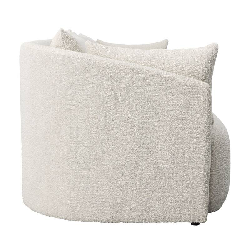 Matthew 100" Wide Upholstered Sofa, Cream