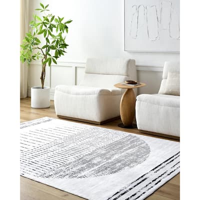 Livabliss Lavable Global Stripe Washable Area Rug