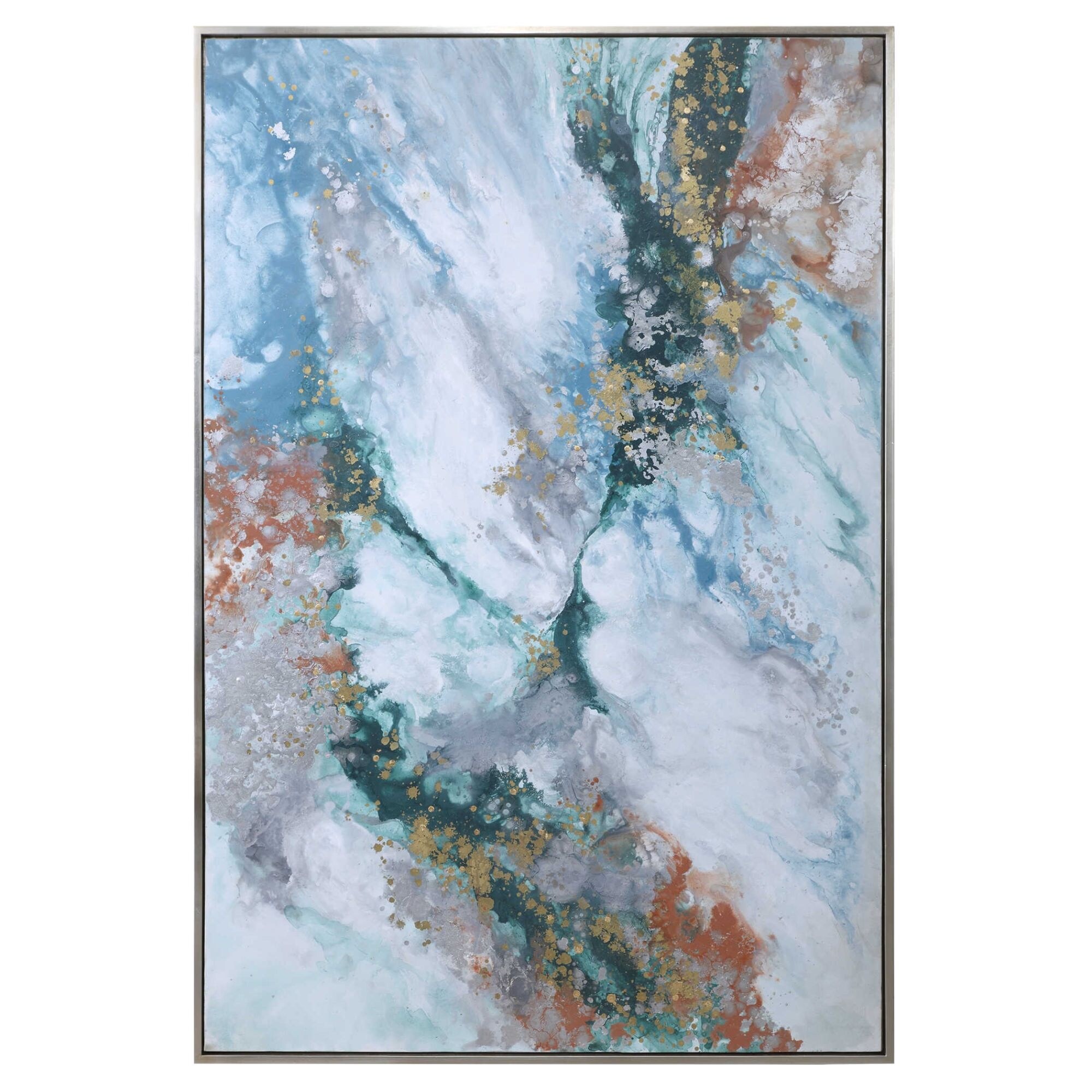 Shop White And Orange Abstract Hand Painted Rectangular Wall Art 74 X 50 Overstock 30376677
