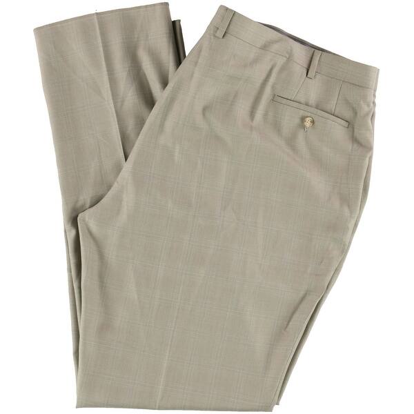 Shop Sean John Mens Big Tall Classic Casual Trousers Beige 50w