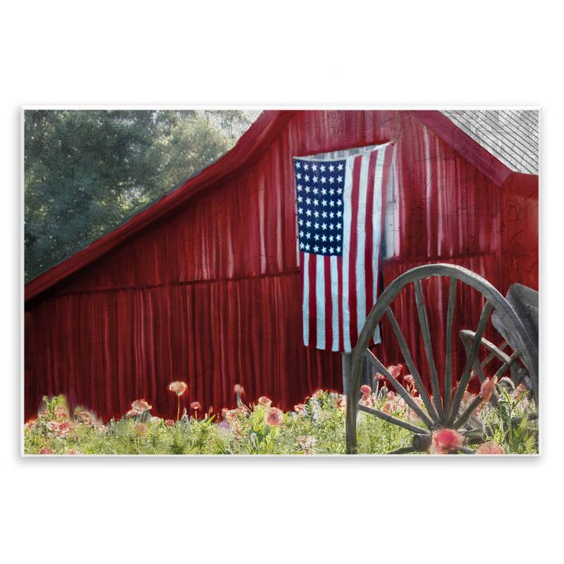 Stupell Country Farm Meadow Americana Wall Plaque Art by Kim Allen - 19 x 13