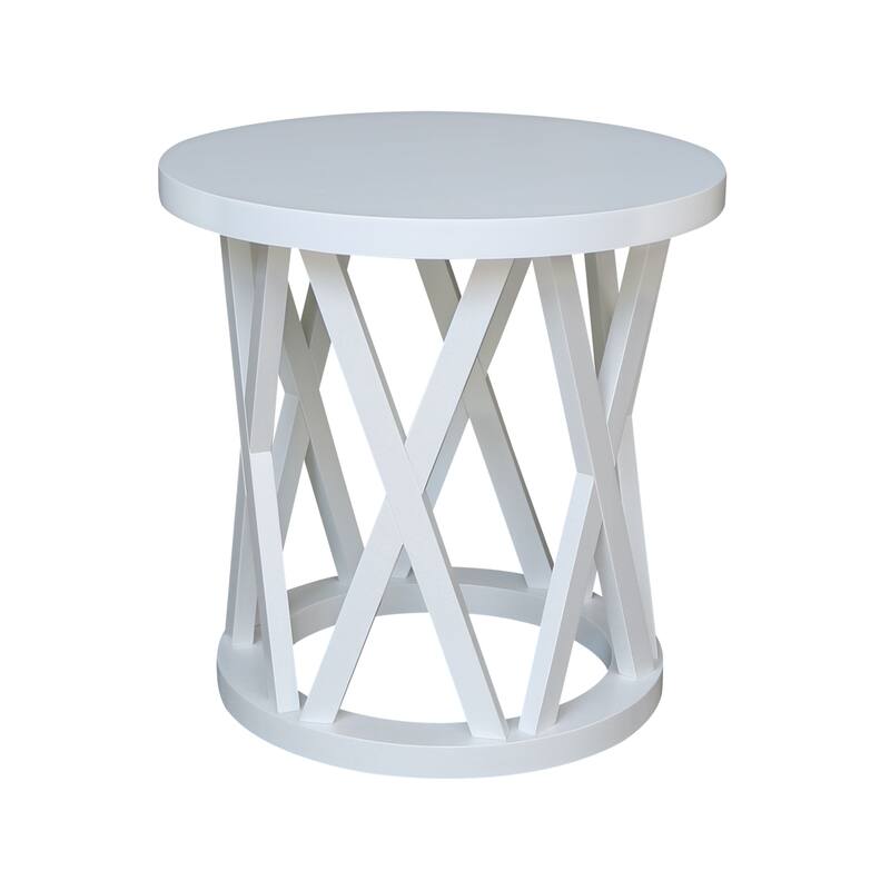 Round Ceylon End Table - 24 in. W x 24 in. D x 24 in. H