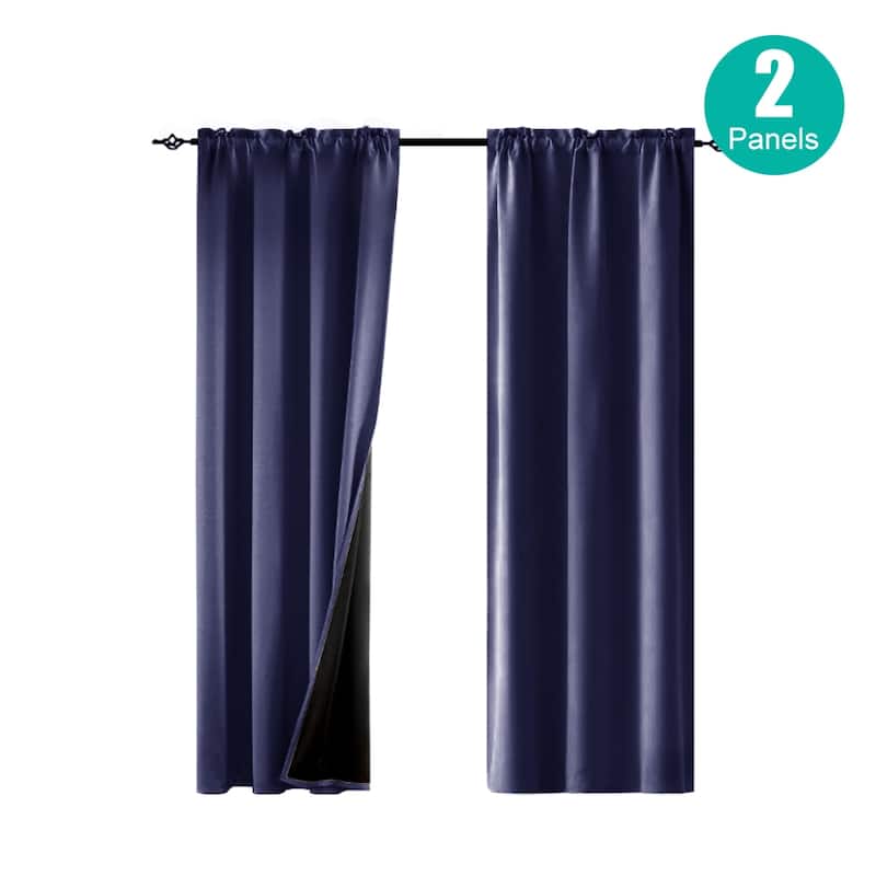 Pro Space 2 Panels Thermal Room Blackout Rod Pocket Curtain