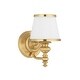 preview thumbnail 1 of 0, Hudson Valley Lighting Milton Single Light 10" Tall Bathroom Sconce Flemish Brass