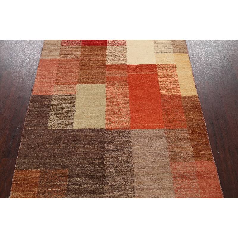 Modern Gabbeh Kashkoli Oriental Area Rug Wool Hand-knotted Carpet - 3'0" x 4'7"