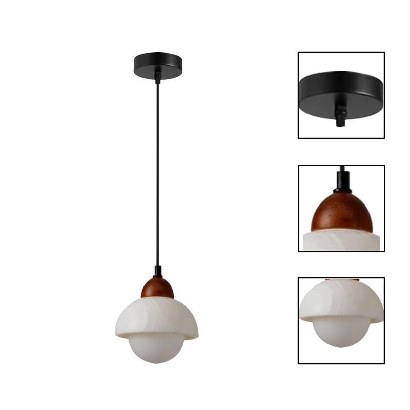 G9 base bulb light white light fixtures wood, marble pendant lamp