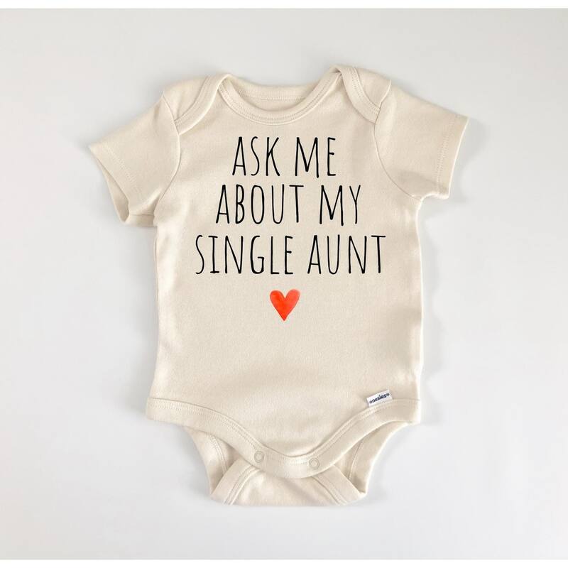 Single Aunt - Baby Boy Girl Clothes Infant Bodysuit Funny Cute Newborn - Blue - 0-3M