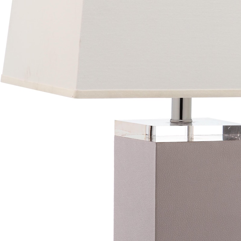 SAFAVIEH Lighting Buffy 27 Inch Navy Deco Leather Table Lamp (Set of 2)